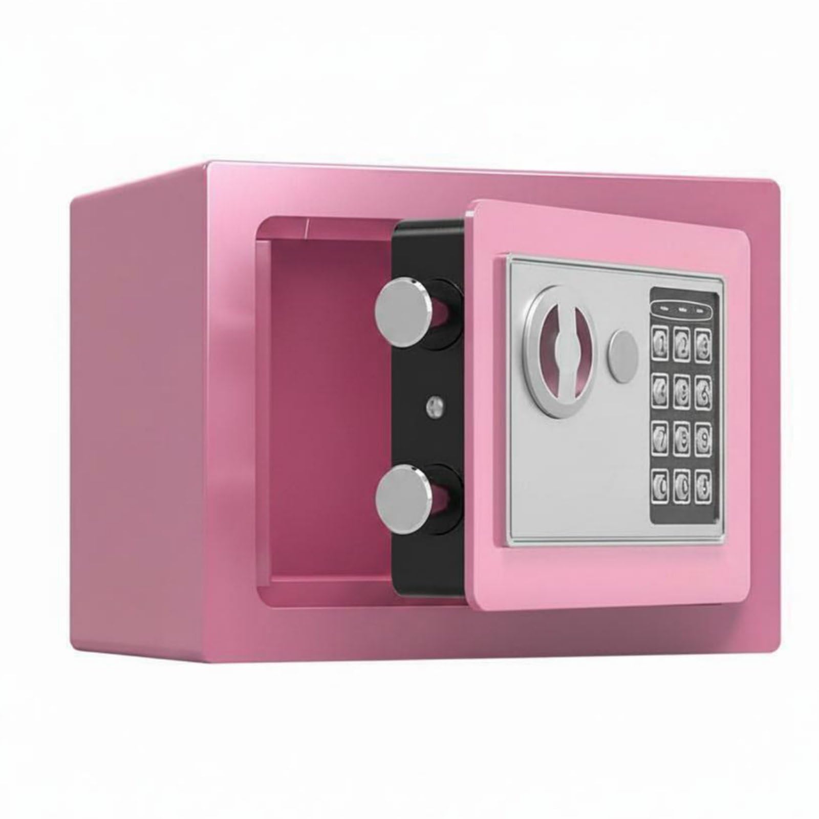 only in, not out password safe large capacity lockable piggy bank small size combination lock bank reusable for children, teens, gift, bedroom, desk, pink 17cm d-lock