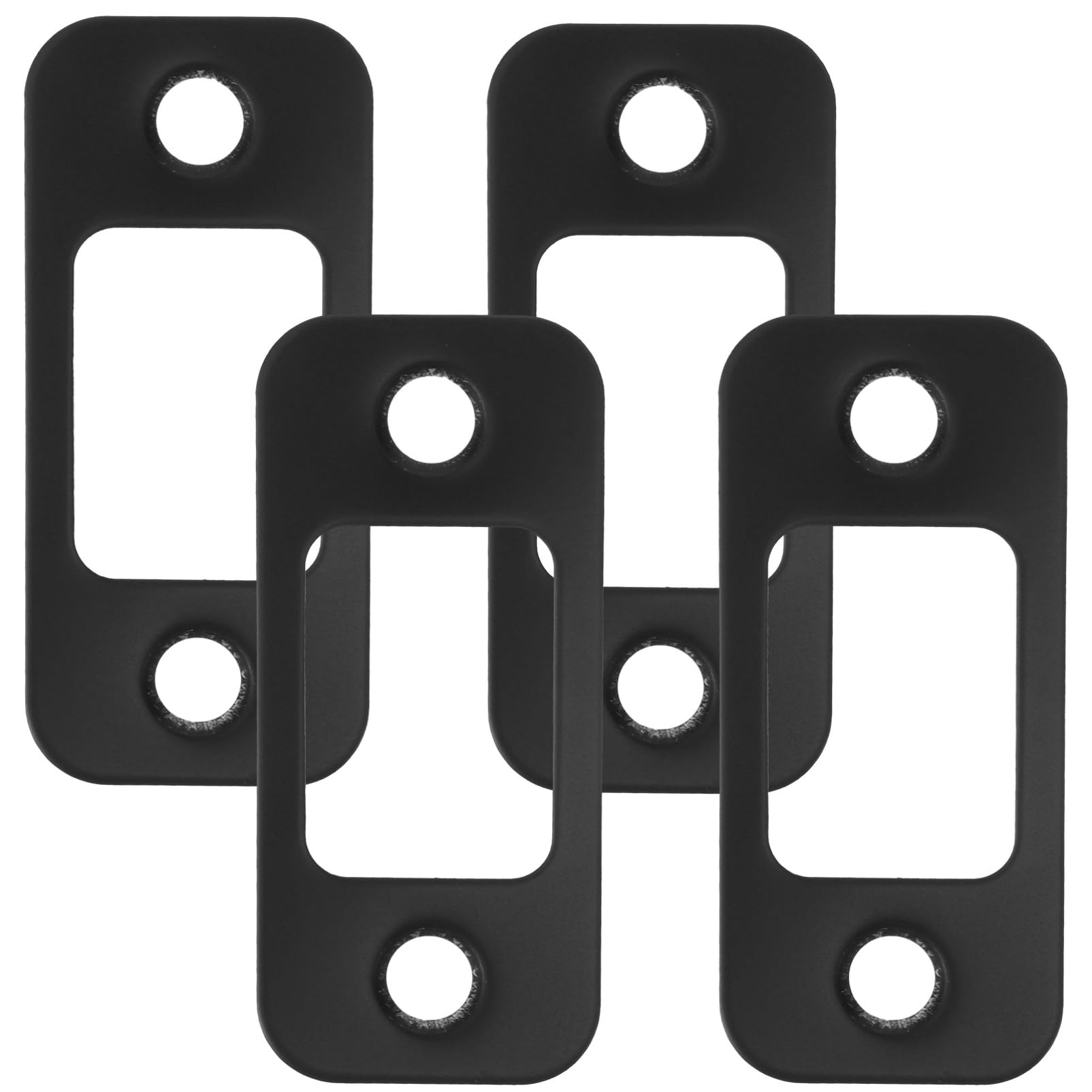 UKCOCO 20pièces Plaques De Gâche De Sécurité Pour Pêne Dormant Lot De Plaque De Couverture Pour Serrure De Porte Accessoires De Renforcement Compatibles Avec Diverses Configurations