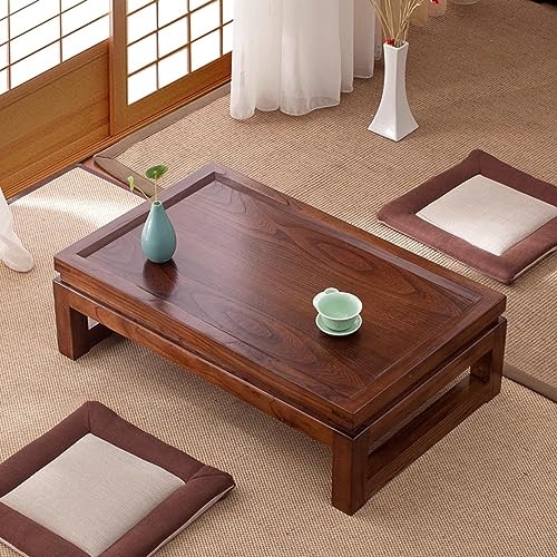 Meuble d'appoint table de sol japonaise tatami et table basse vintage bois