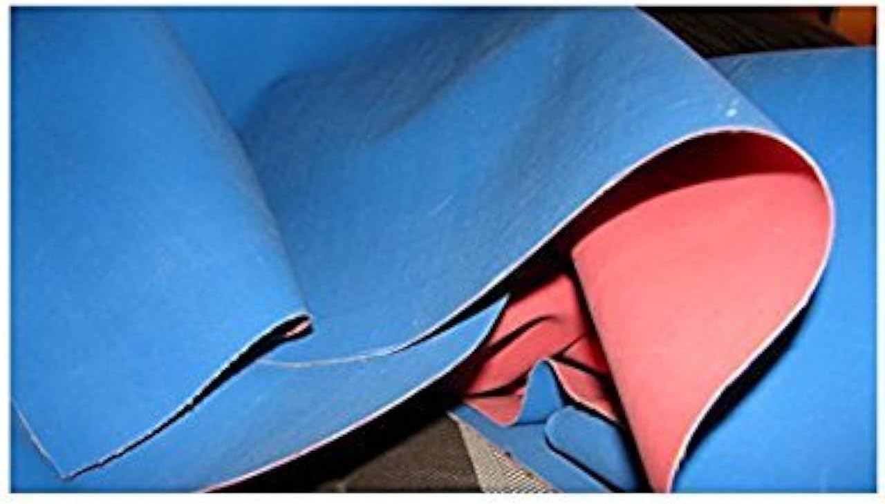 SAAMIYA ENTERPRISE Rubber with Cloths Makintosh Sheet/Mattress Protector for Hospital Bed or Baby Bed (Red and Blue, 1.5 Meter, 3.6 X 4.5 Feet)