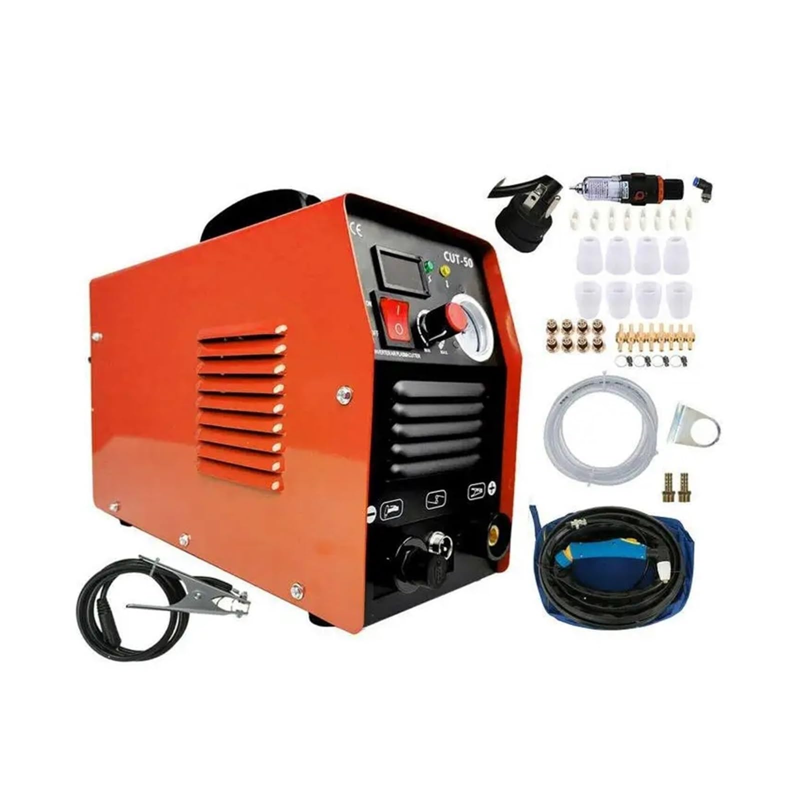 Plasma Cutter, 110 220 CUT50 Plasma Welding Cutter Electric Kit Mini Welder Machines Digital Cutting Inverter with Accessories for Beginners DIY
