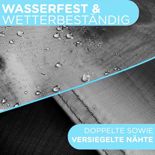Jubi® Faltgarage Fahrradanhänger zweisitzer/einsitzer und absolut wetterbeständig| Abdeckung Fahrradanhänger universell perfekt anpassbar (Schwarz)