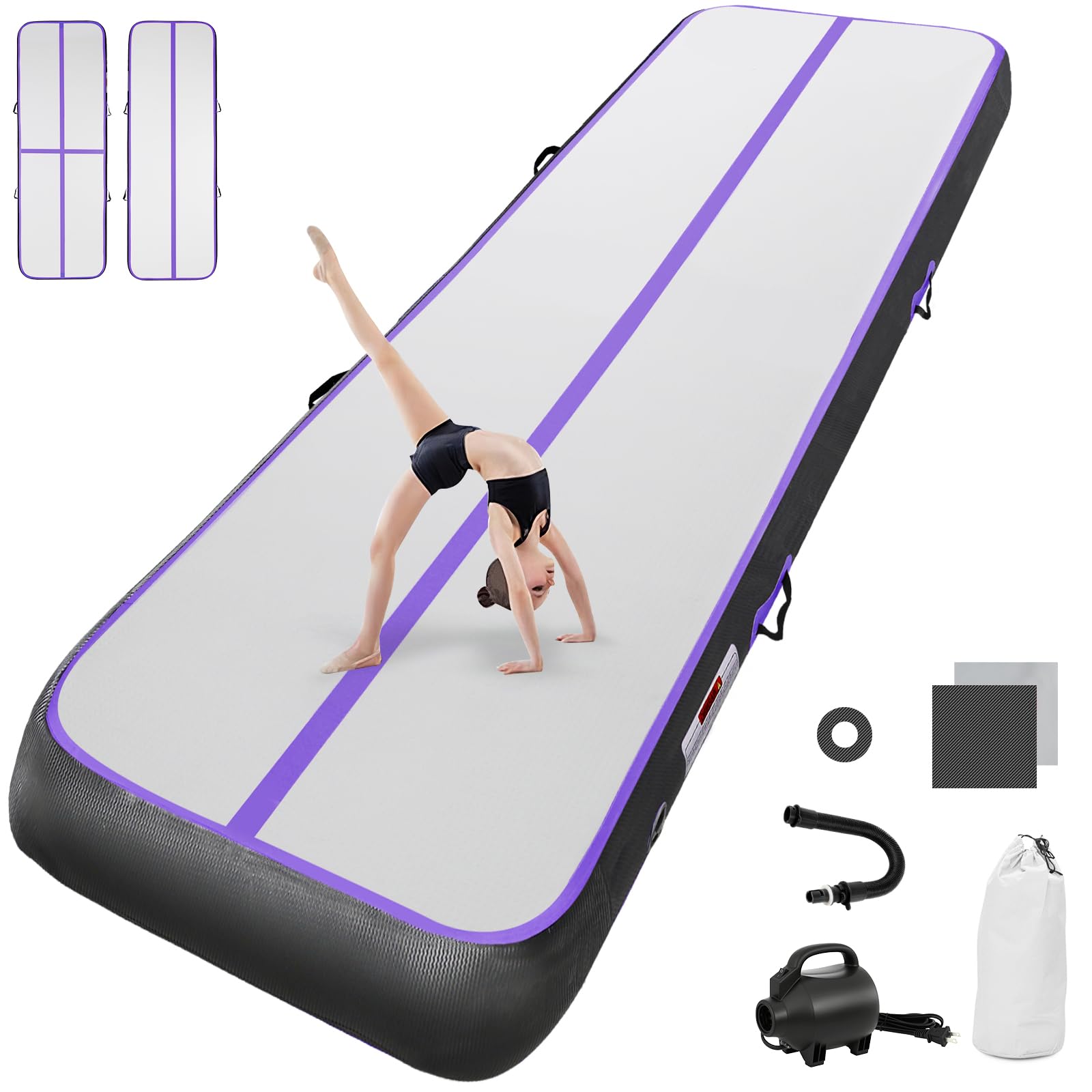 airtrack matte mit elektrischer Luftpumpe 20cm hoch 4M Tumbling Matten Aufblasbare turnmatte Matte gymnastikmatte Yogamatte Camping Trainingsmatte