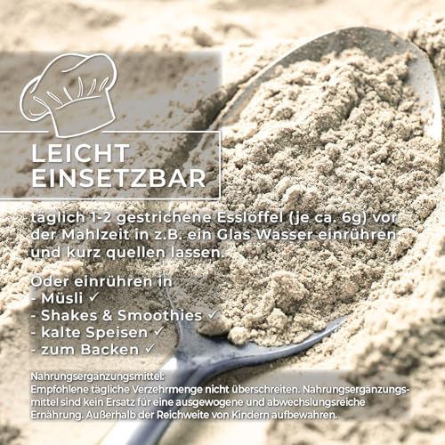 GreatVita Bio Akazienfaser Pulver 400g | über 90% lösliche Ballaststoffe - geschmacksneutral & 100?% löslich | vegane Acacia Fibre mit Calcium, Magnesium, Kalium & Phosphor | ohne Gentechnik & Zusätze