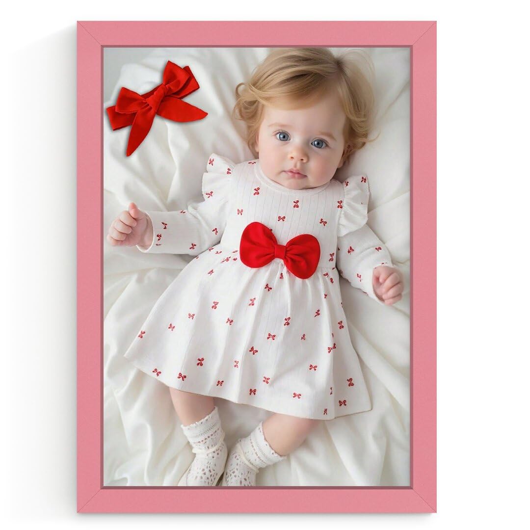 Procut Global Baby Pink 24x18" Modern Picture Frame for Nursery, Baby Gift - Photo Frame with Perspex Front, Wall or Tabletop Display - Keepsake for Newborn, Baby Shower & First Photo Memories — image 1