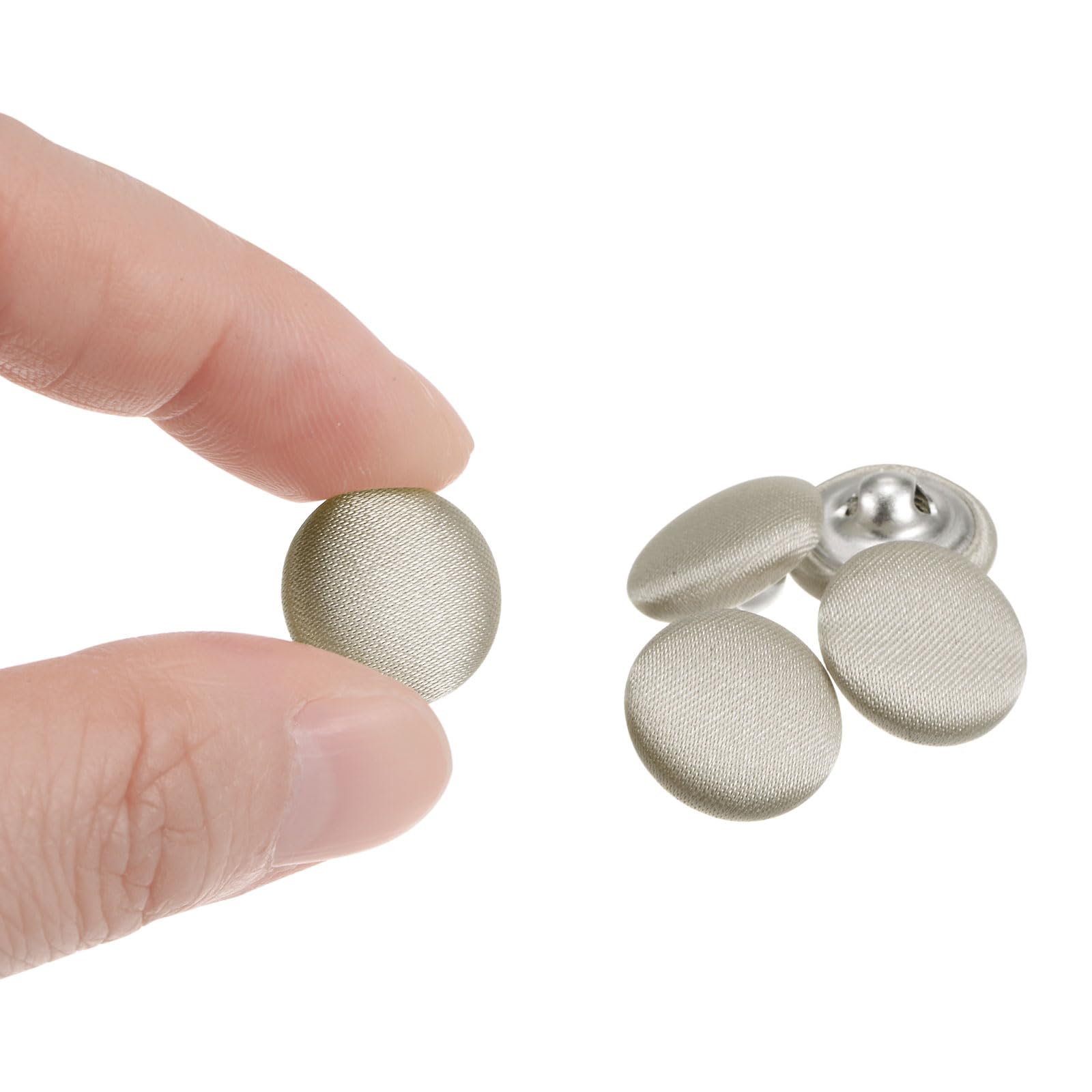 QUARKZMAN 10Pcs 16L Gris Boutons De Couture Ronds 10mm 3/8" En Résine 2