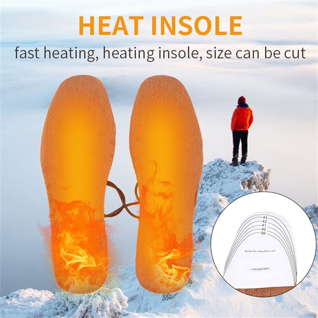 Plantillas de calefacción eléctrica Invierno Mantenga los Zapatos de pie cálidos calentados for Zapatos Botas Calentador Caliente Foot Pads(Women Size 36-41)