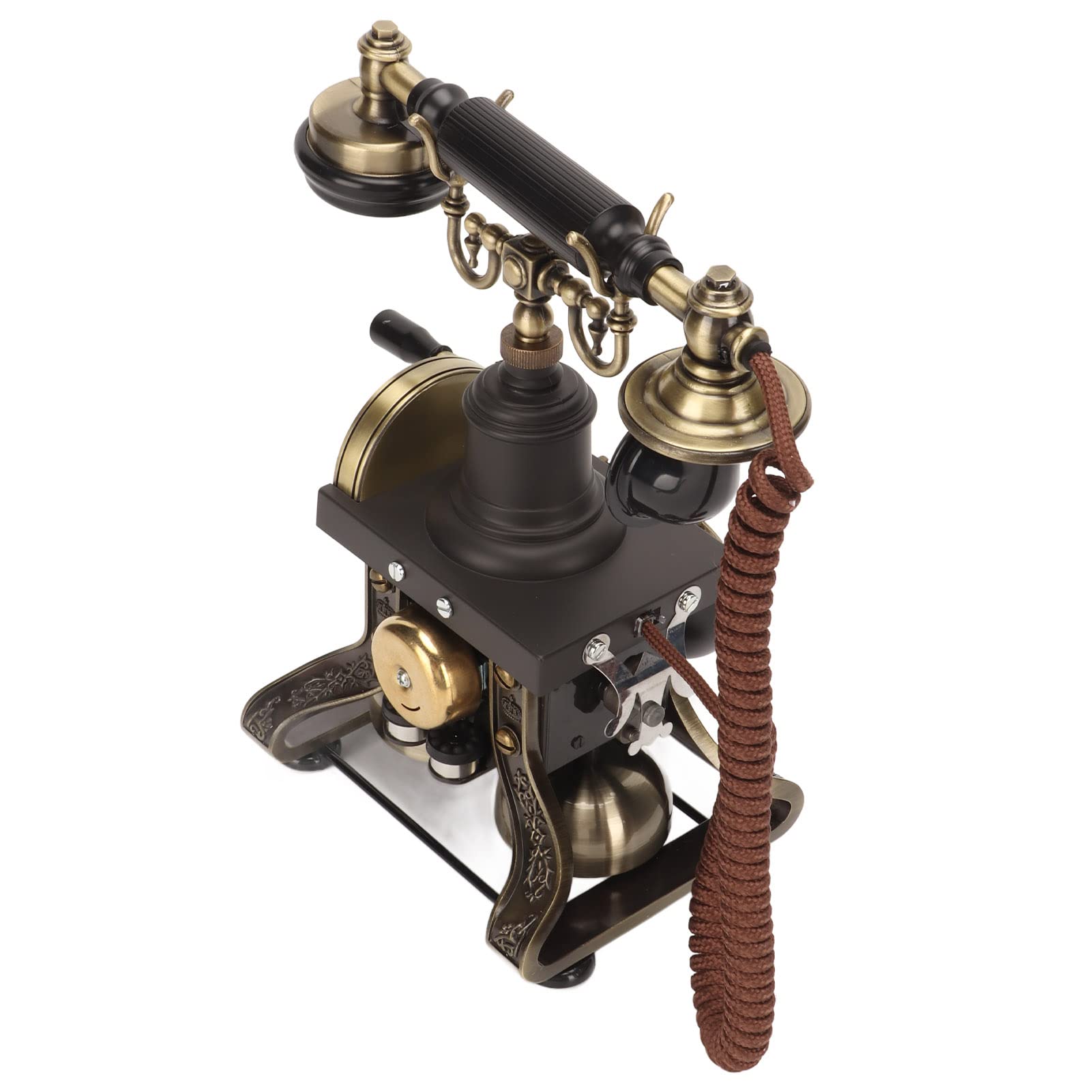 Ejoyous Telefono Antico, Telefono Fisso con Filo in Lega di Zinco con Volume Regolabile, Previene l'ossidazione per lo Studio