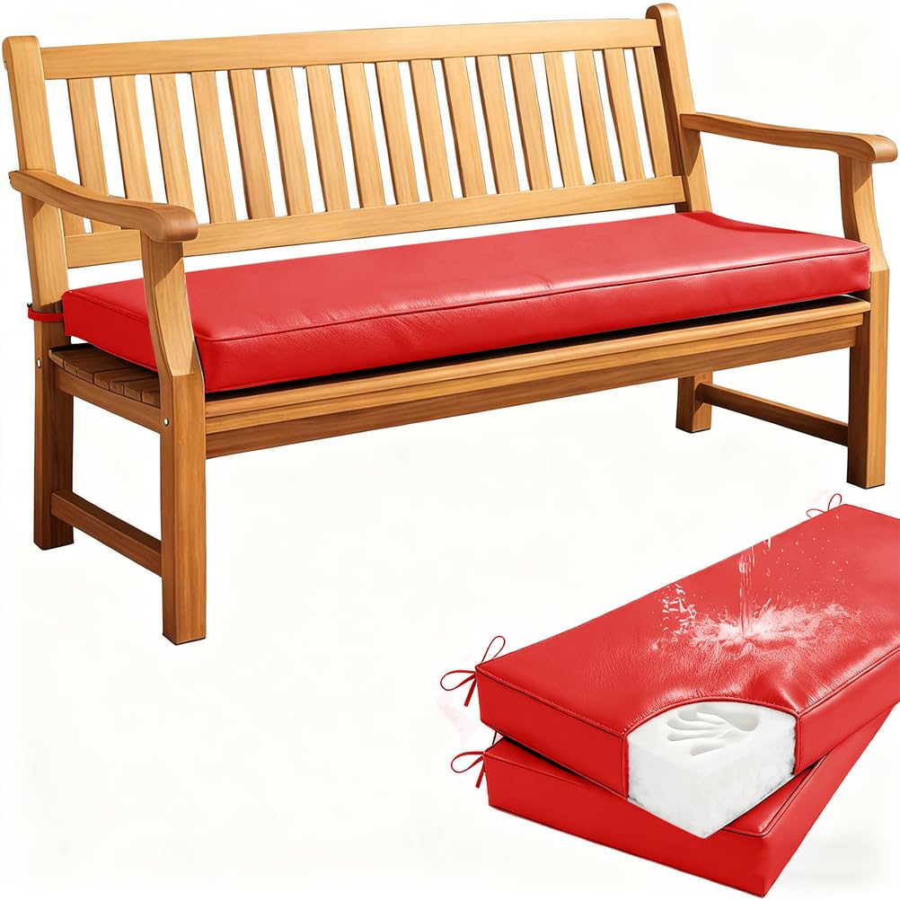 Colchoneta de exterior en piel impermeable, diseño elegante de 100 x 30 x 5 cm para terraza