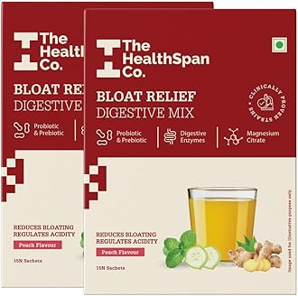 The Healthspan Co.|Relief from Digestive Issues, Gas, Bloating, Acidity & Constipation|3 BN CFU of Clinically Proven Probiotic|Digestive Enzymes & Magnesium|30 Days Pack, Sachet, 2 count, 15 Servings