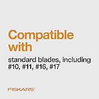 Vista 7 de Fiskars Detail Craft Knife, Cool Gifts for Brother, Included with Protective Cover, 8", Exacto Knife for Crafting, Orange