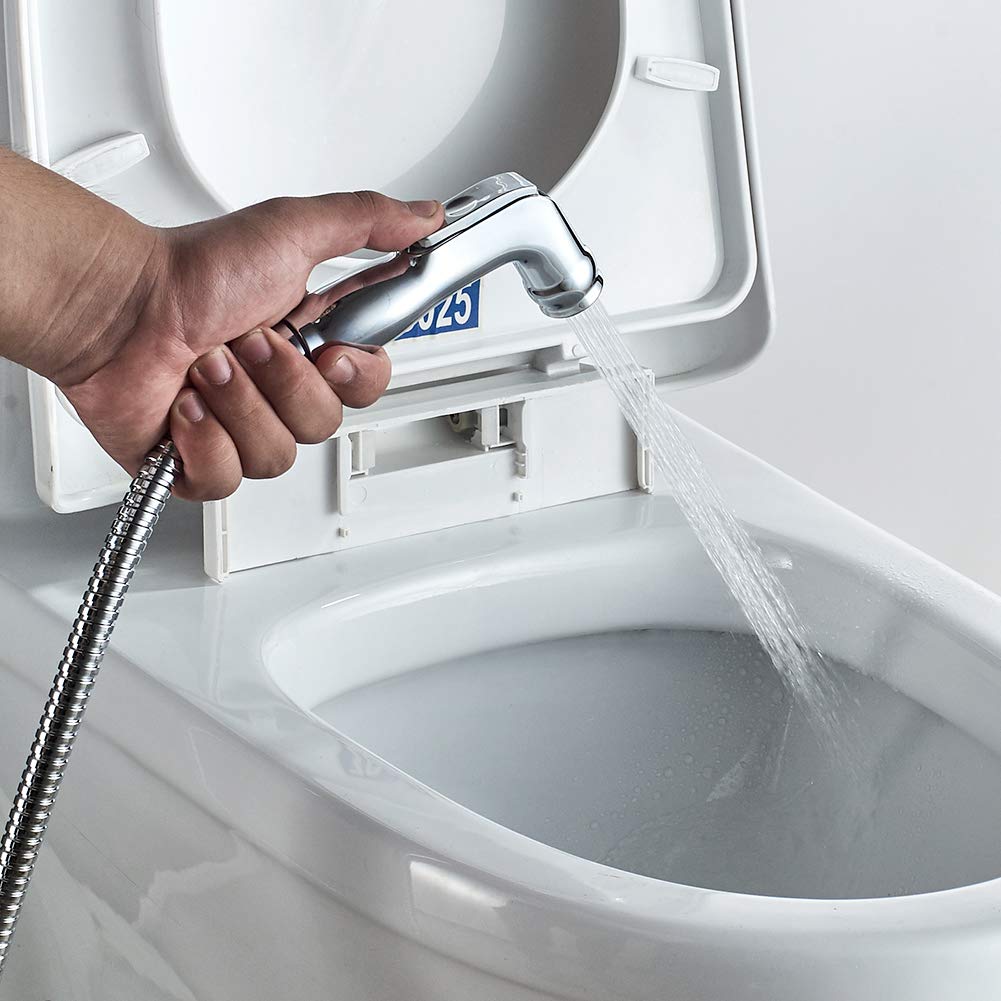 Ibergrif M22013 - Kit Doccetta Esterno per WC e Bidet, Acqua Calda e Fredda, Cromo