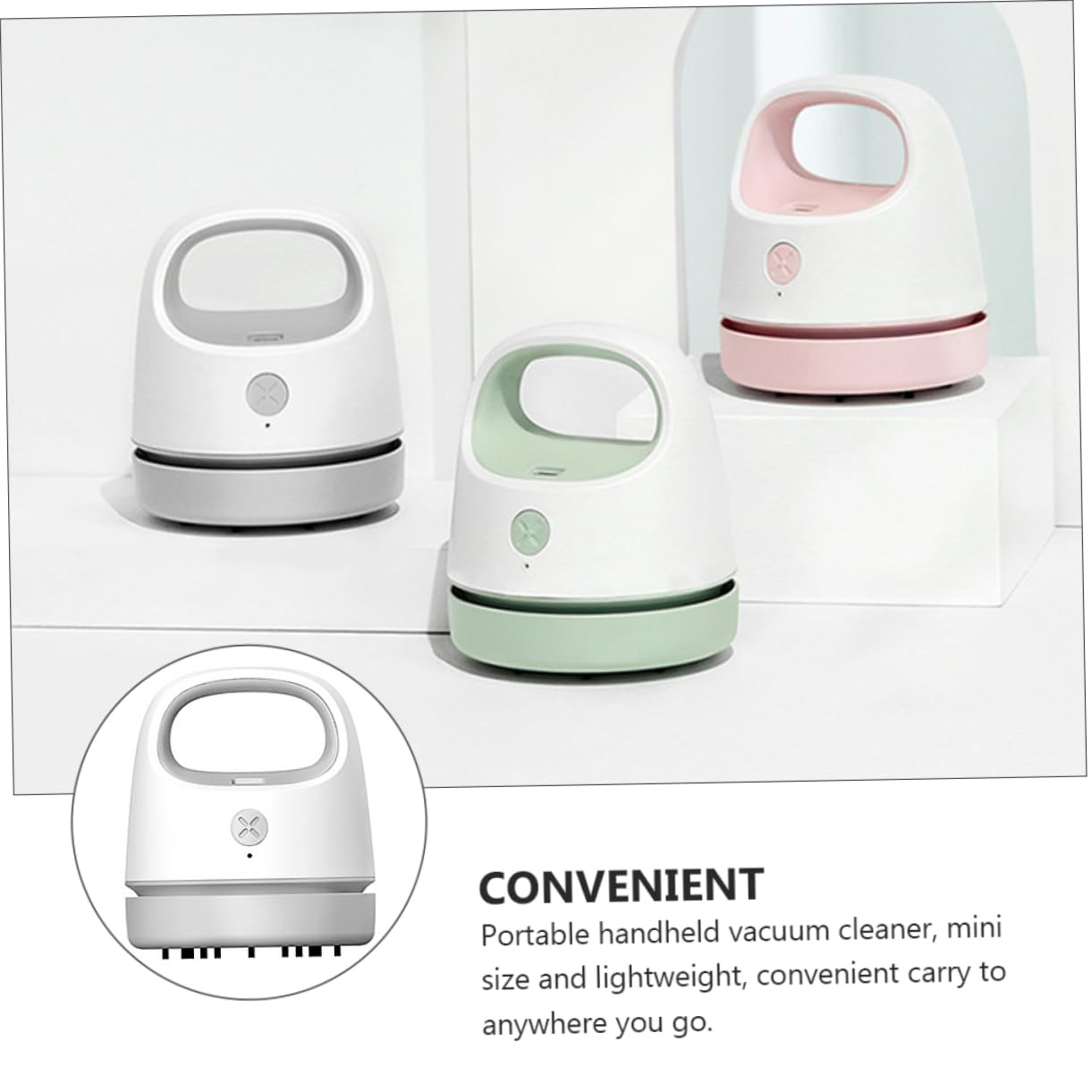 Cabilock Handheld Tabletop Vacuum Cleaner USB Rechargeable Dust Collector for Crumbs Portable Desktop Cleaner for Use