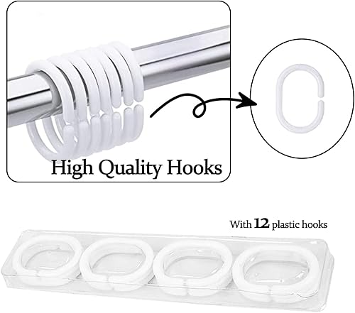 Miniatura 6 de Cortinas de ducha rojas para baño, cortina de ducha roja, cortina de ducha rústica, cortina de ducha abstracta, cortinas de ducha modernas, con 12