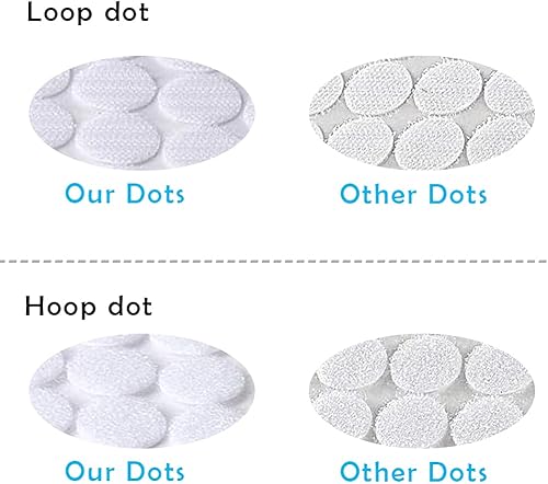 Miniatura 9 de Puntos autoadhesivos, 500 unidades (250 pares de juegos) 0.59 pulgadas de diámetro, puntos autoadhesivos fuertes para el aula, monedas adhesivas de