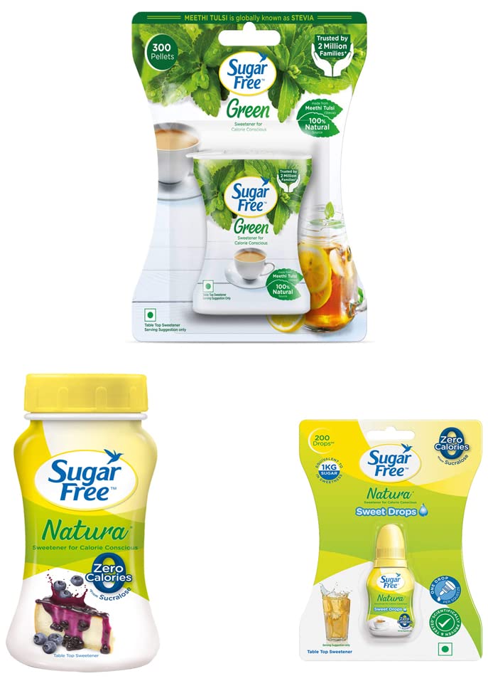 See full amazon price history chart for Sugar Free Green 100% Natural Sweetener and Sugar Substitute - 300 Pellets & Natura Low Calorie Sweetner - 100gm Jar & Natura - Sweet Drops 10ml Sugar Free Green 100% Natural Sweetener and Sugar Substitute - 300 Pellets & Natura Low Calorie Sweetner - 100gm Jar & Natura - Sweet Drops 10ml (B0BDS4NSWC) Amazon Price History, Amazon Price Tracker