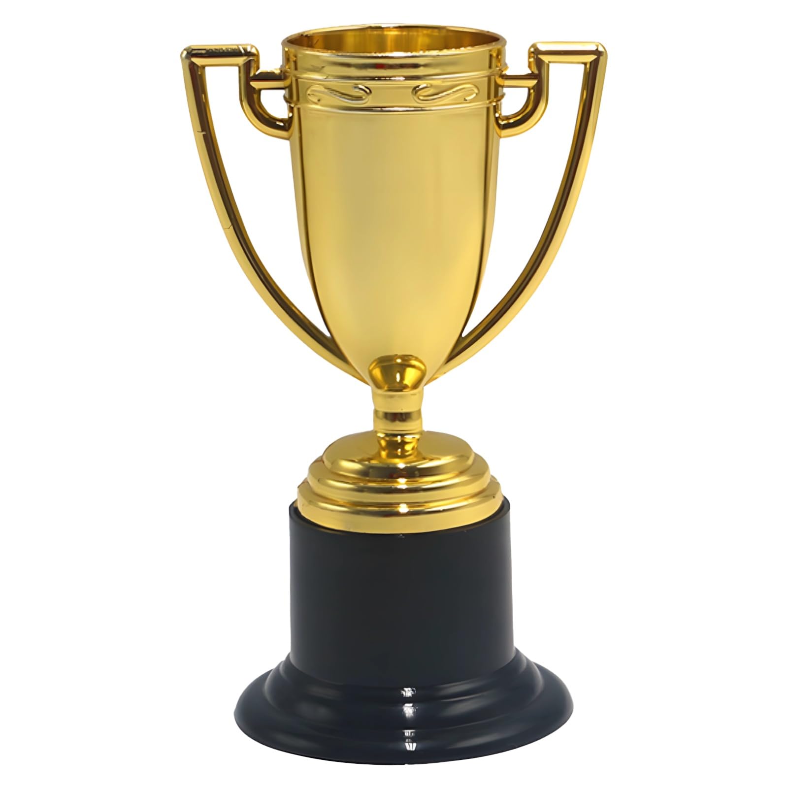 48 Stk. Kunststoff-Goldtrophäen, 3,7 Zoll Mini-Pokale, Auszeichnungen für Erfolge, leichte Giveaways mit glänzender Goldoptik, passend für Zeremonien, Feiern und Festlichkeiten