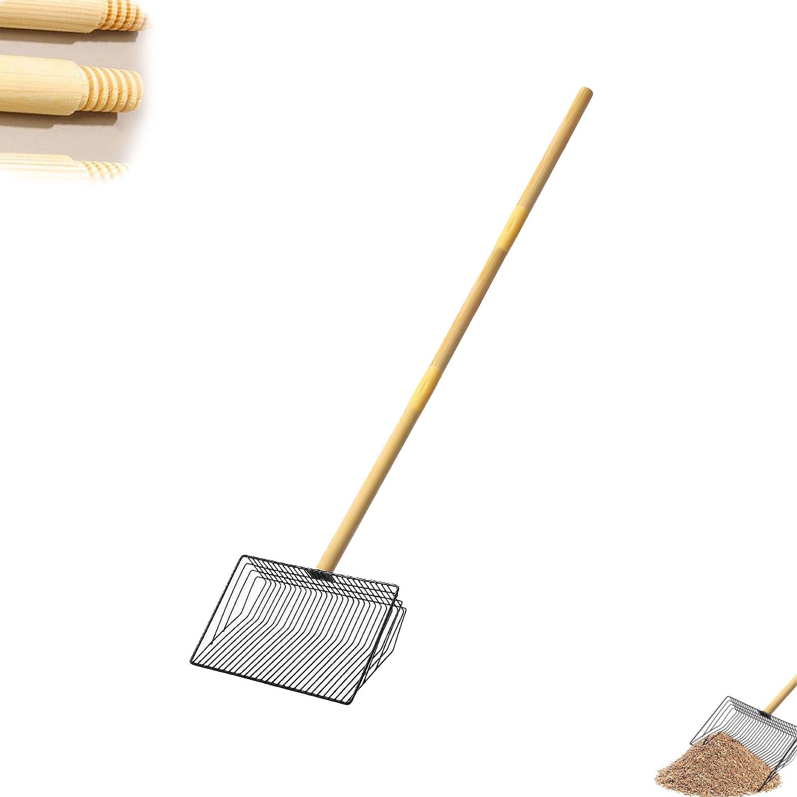 Hühnerkotschaufel Mit Verstellbarem Griff | 3-fach Höhenverstellbar | Metall Siebschaufel | Für Hühnerstall & Katzenklo