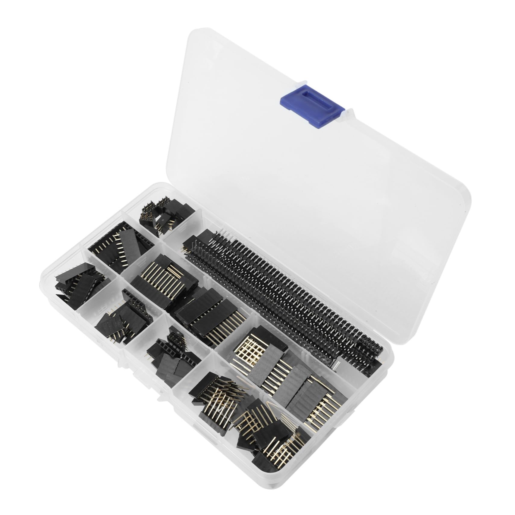 KONTONTY 122pcs Pin Socket Connection Ic Sockets Solder Adapters Solder Type Socket Ic Solder Type Adapter SMA Adapter Pitch Dual Row Ic Socket Single Row Pin Black Insulating Plastic