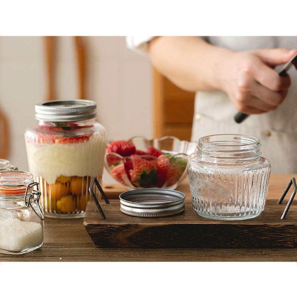 Latas de té, tarros de almacenamiento, mini tarros normales, tapas, tarros de cristal para conservas, ideales para almacenar alimentos, mermeladas, regalos de boda, vasos de regalo de ducha (tamaño