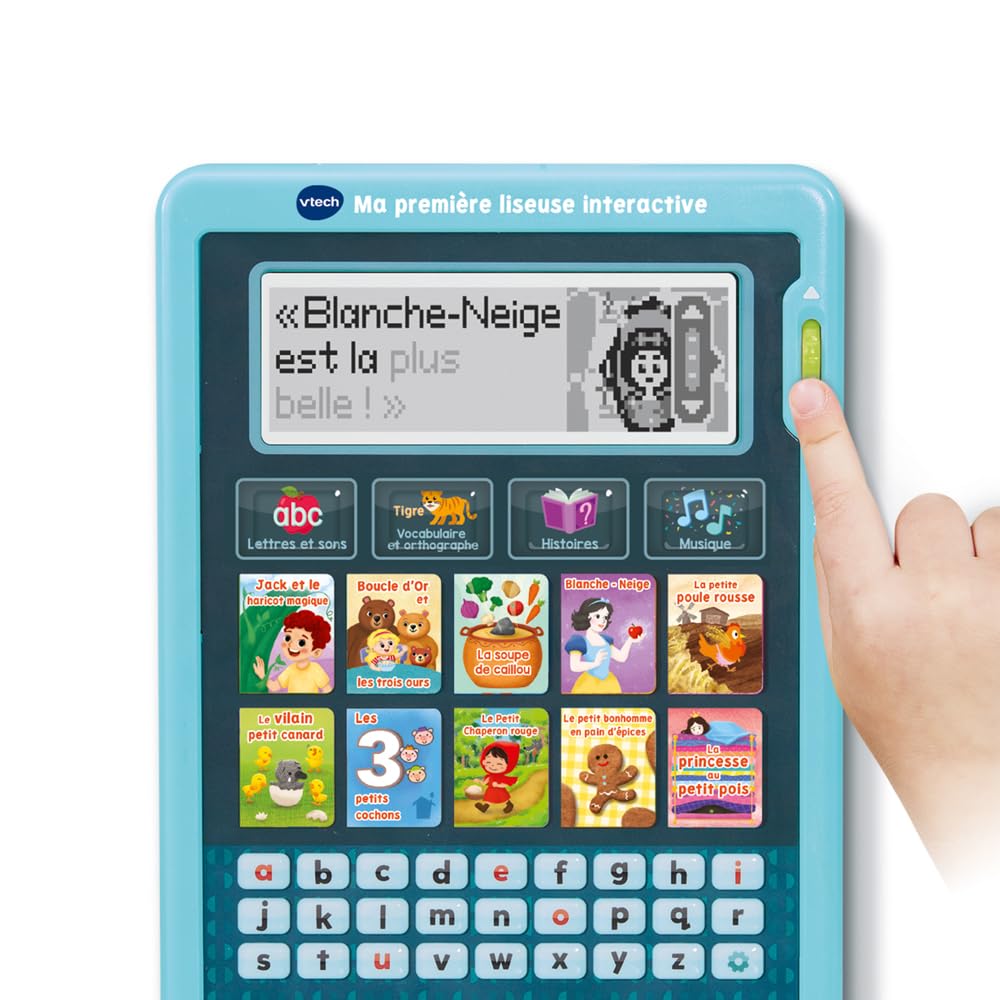 VTech - Ma Première Liseuse Interactive - Histoires à Lire et Écouter - Liseuse Enfant avec Écran Animé, Musique et Jeux Éducatifs - Jeu Lecture - Cadeau Enfant de 3 Ans à 7 Ans - Contenu en Français