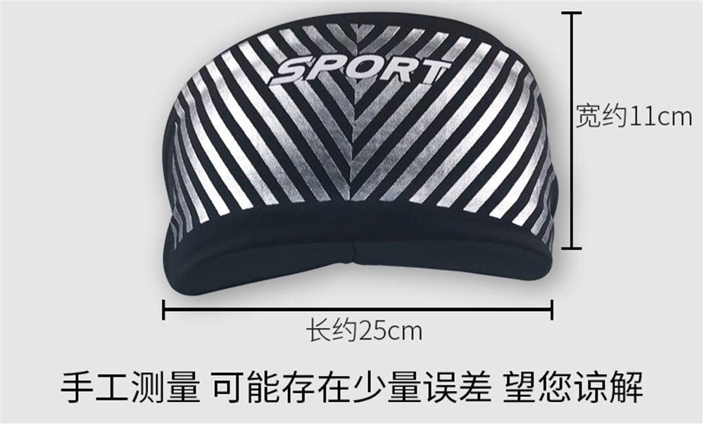 BaronHong Opaska na czoło unisex opaska przeciwpotowa, sportowa opaska na czoło, rozciągliwa i odprowadzanie wilgoci (czarna,