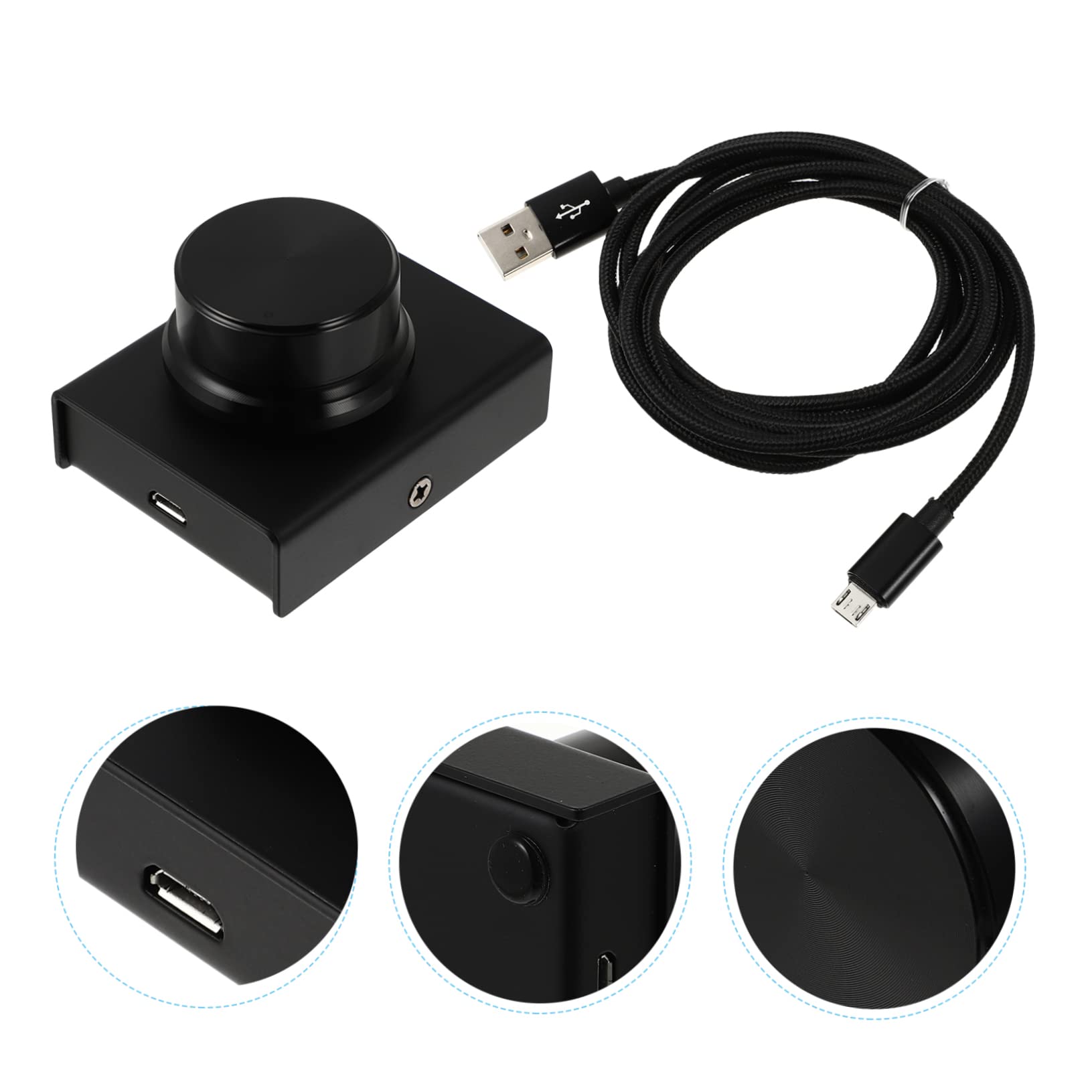 Regolatore del Volume per Pc Controllo del Volume in Metallico con Disattivazione Audio E Luce Respiratoria