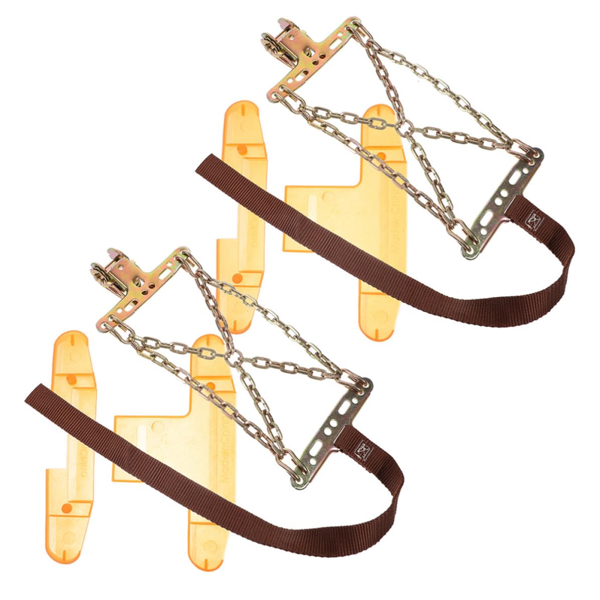 Cadenas de Nieve Antideslizantes de Acero Reforzado 2 Piezas para Coche Instalación Fácil para Terrenos Desafiantes y Nieve