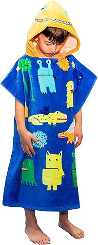 BANGSAUR Toalla de baño con capucha para niños, 100 % algodón, toalla para cambiar, para bebés y niños de 3 a 12 años (madres, 3 a 4 añosaltura 33 a
