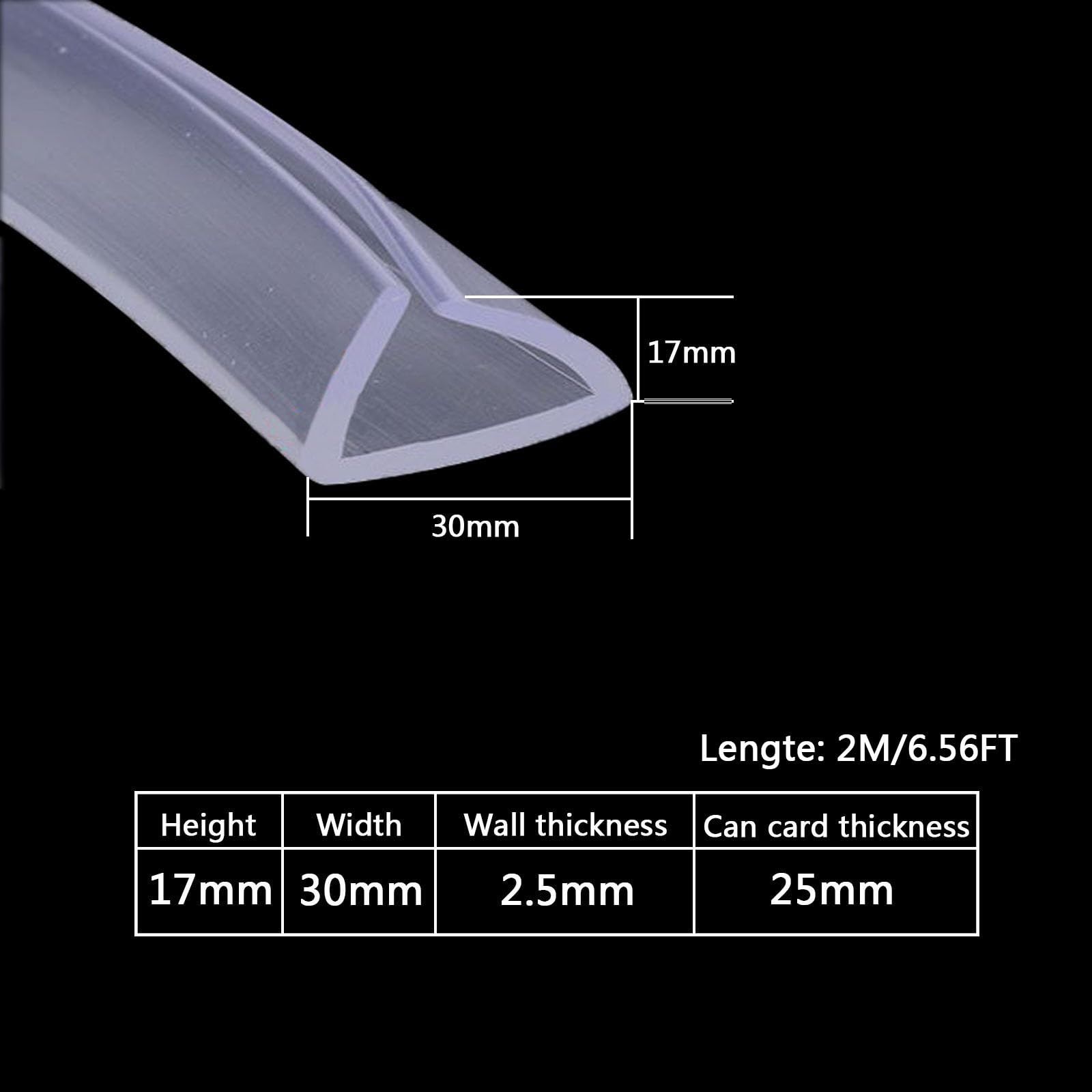 Osłona krawędzi drzwi, Uszczelka krawędzi drzwi samochodowych 6,56FT do izolacji akustycznej okien/drzwi(17mm x 30mm)