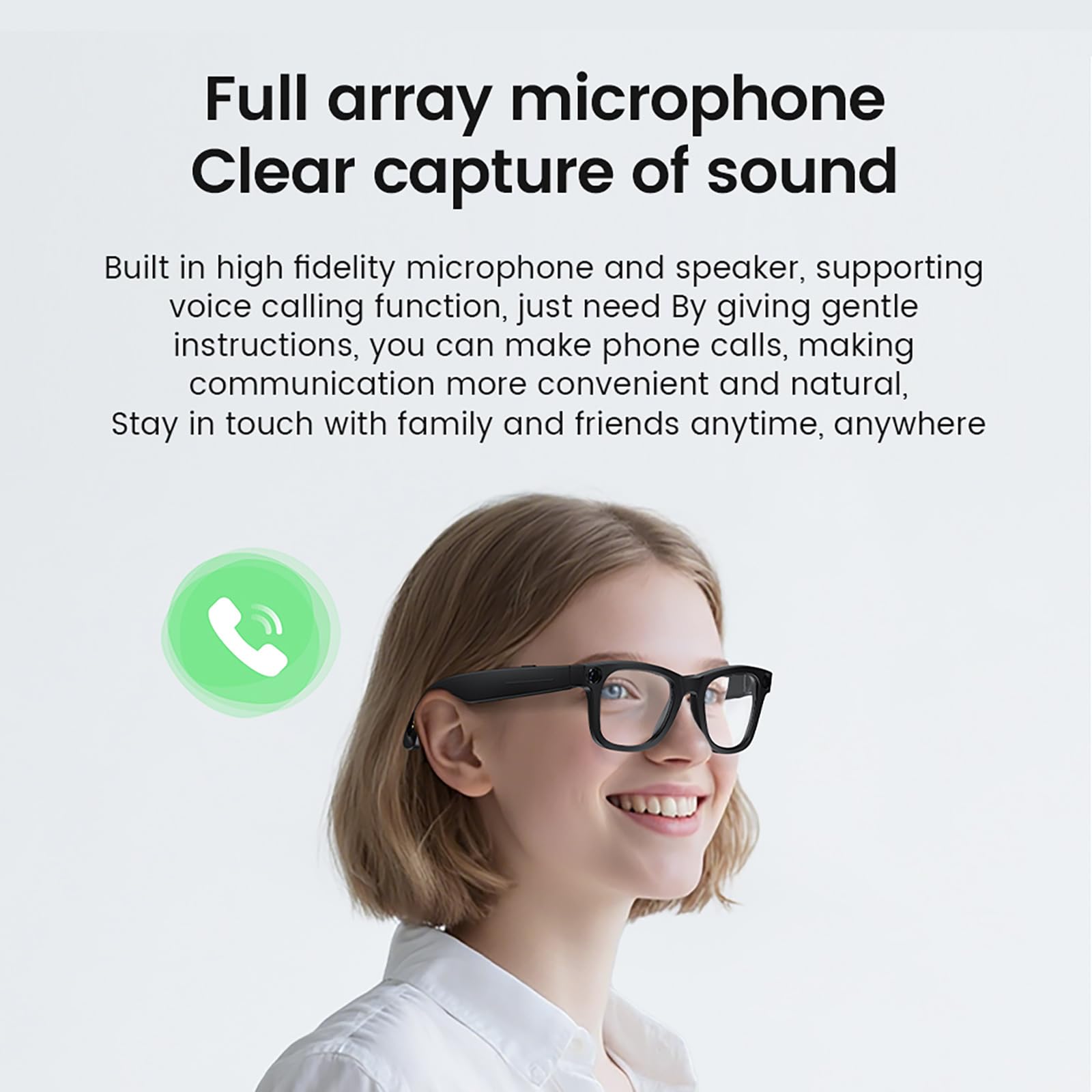 AI Smart Glasses Occhiali con fotocamera HD 1018P Fotocamera Sportiva Microfono Riproduzione Musica Traduzione Piccola Fotocamera Bluetooth Occhiali da Sole Video Occhiali Da Bicicletta Action Cam