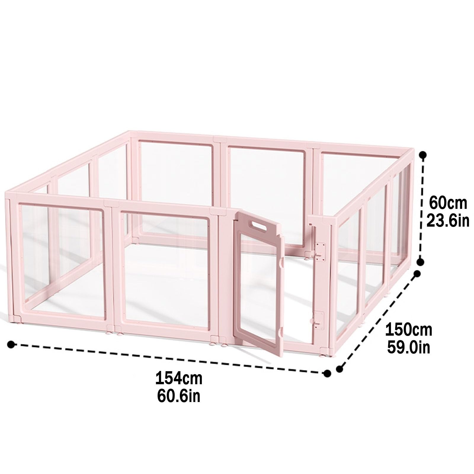 Recinto Cuccioli interno Recinto,Recinto for Animali da Interno Plastica, Trasparente,box for cuccioli, conigli, recinto for cani, for gattini, furetti,Solido Smooth(12pieces)