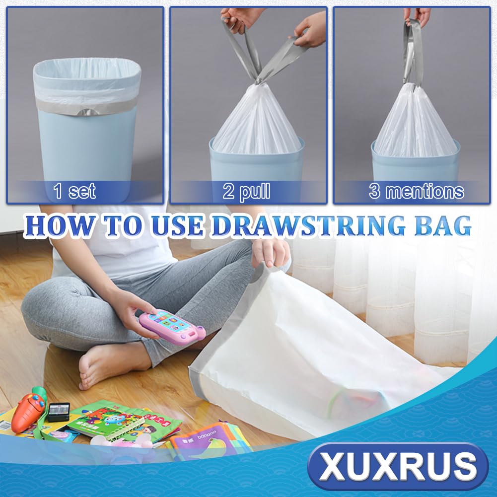 Sacchetti Per Pattumiera Da 15L XUXRUS: 100 Pezzi Per Bidone Pedale, Resistenti E Inodori, Perfetti Per Cucina E Bagno