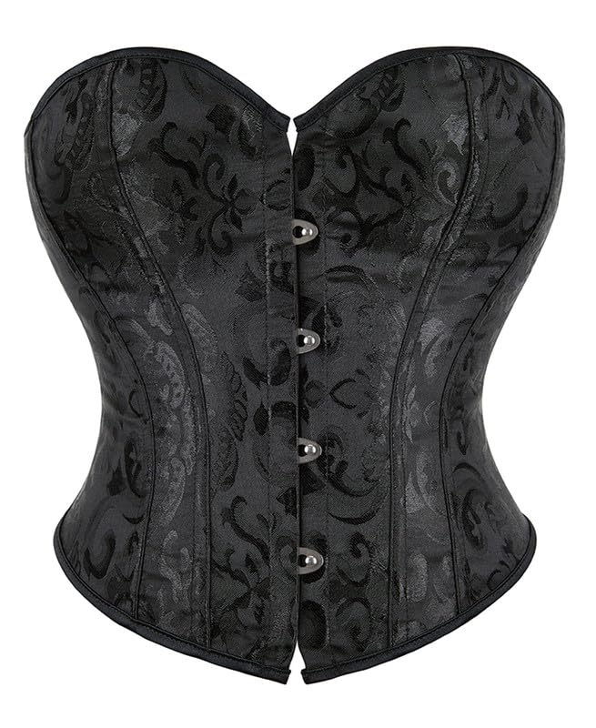 Alivila.Y Fashion Womens Vintage Floral Denim Overbust Corset Bustier Top