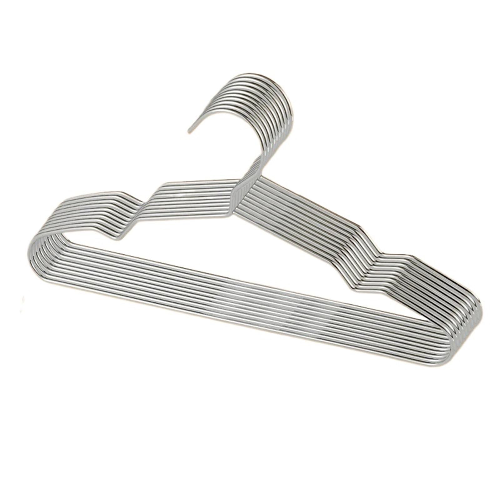 Hangers Kids Child Clothes Hangers Metal Pet Storage Rack Apparel Wardrobe Portable(Silver-25CM,5pcs)