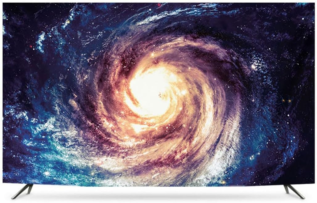 Dust Cover Tv Cover 43 Inch LCD Monitor Cover 42 Inch Protective Cover 32 Inch 55 Inch Desktop 65 Inch Hanging Home Simple Print Dust Oil TV Dust Cover(Size:50IN,Color:A)