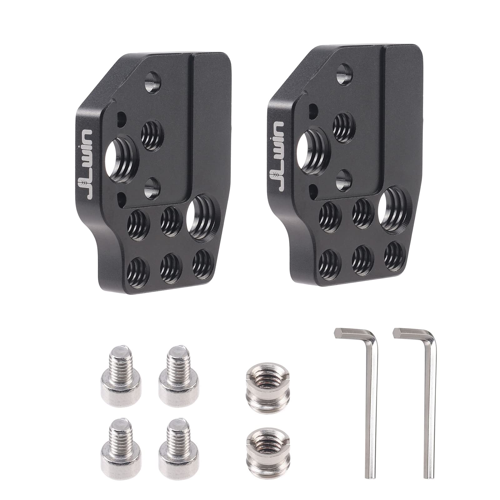 FocusFoto Confezione da 2 supporti per piastra di montaggio con slitta fredda da 1/4" e 3/8" per stabilizzatore cardanico DJI Ronin S/SC/RS2/RSC2/RS3 PRO/RS3 Mini/RS4 PRO, monitor, braccio magico