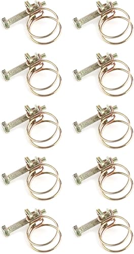 Miniatura 5 de Acouto Double Wire Hose Clamp Double Wire Water Hose Tube Clamp Pipe Plumbing Pipe Tube 304 Stainless Steel (25mm (21-25))