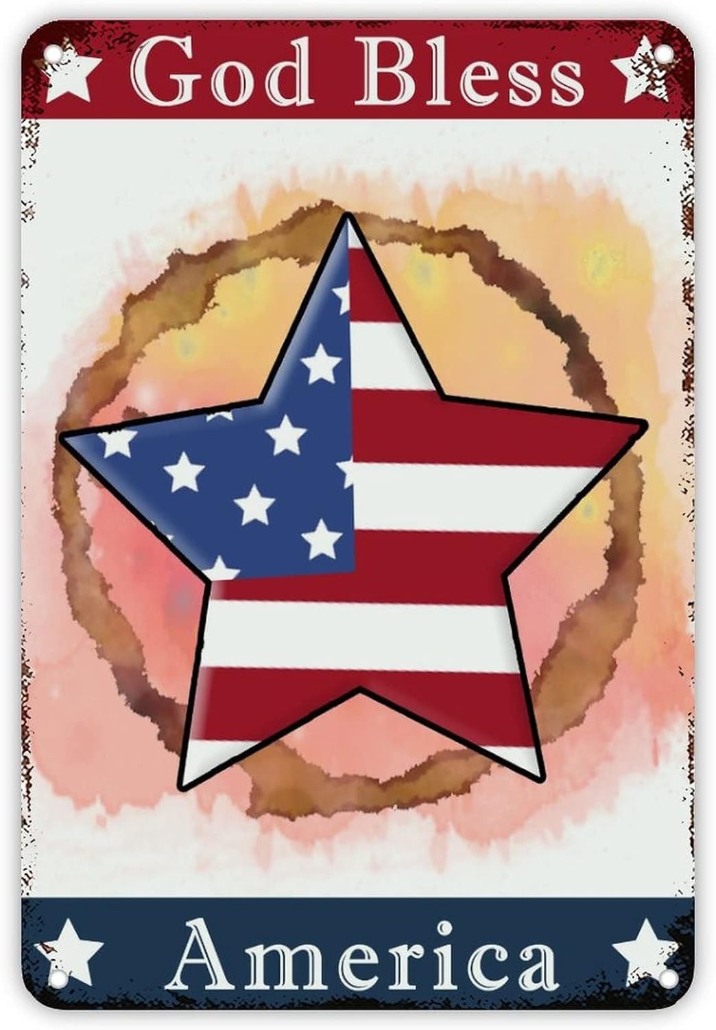 Kwqdozf As Pic God Bless America Signs Independence Day Memorial Day Metal Sign 4Th Of Jul