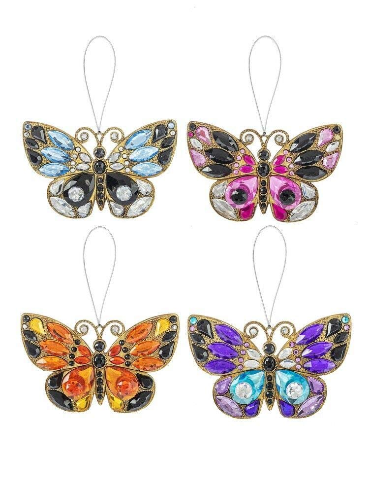 Ganz Adorno de mariposa radiante acrílico de 4 pulgadas de ancho x 2 1/2 pulgadas de largo, 4 pulgadas ACRY-559 (azul)
