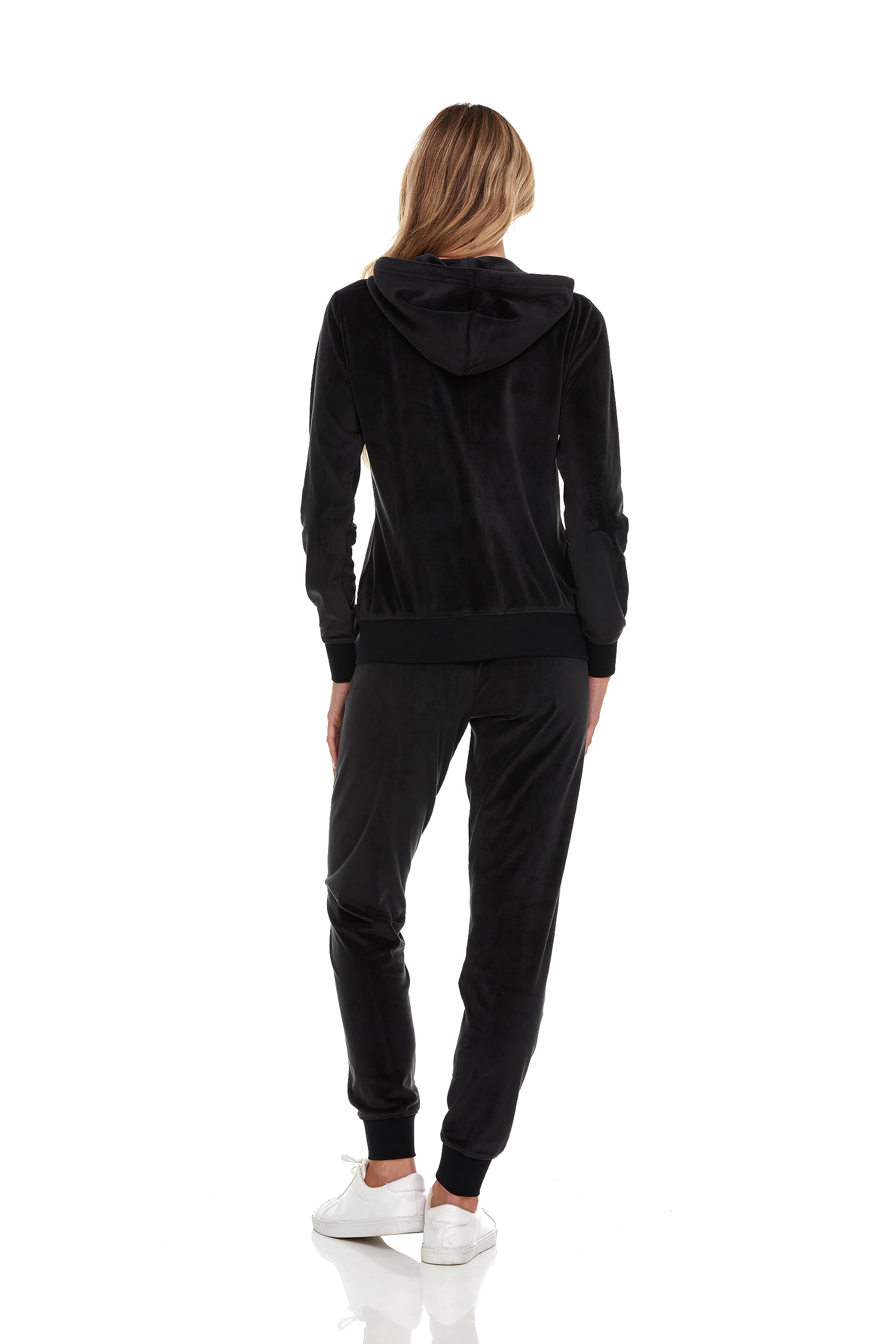 Cheetah Conjunto deportivo de terciopelo de 2 piezas para mujer, sudadera con capucha y pantalones deportivos para mujer