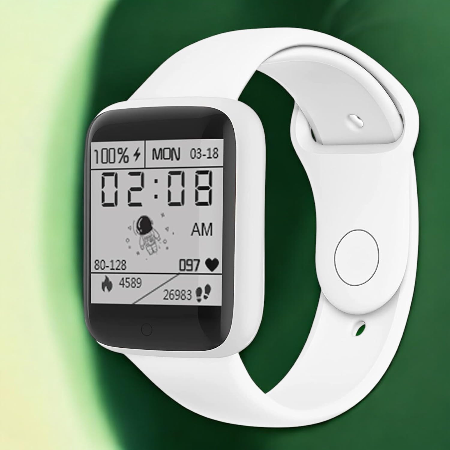 Smart Watch for Men, Fitness Tracker with Heart Rate Monitor, Step Counter, White Smart Watch for Men, Fitness Tracker with Heart Rate Monitor, Step Counter, White