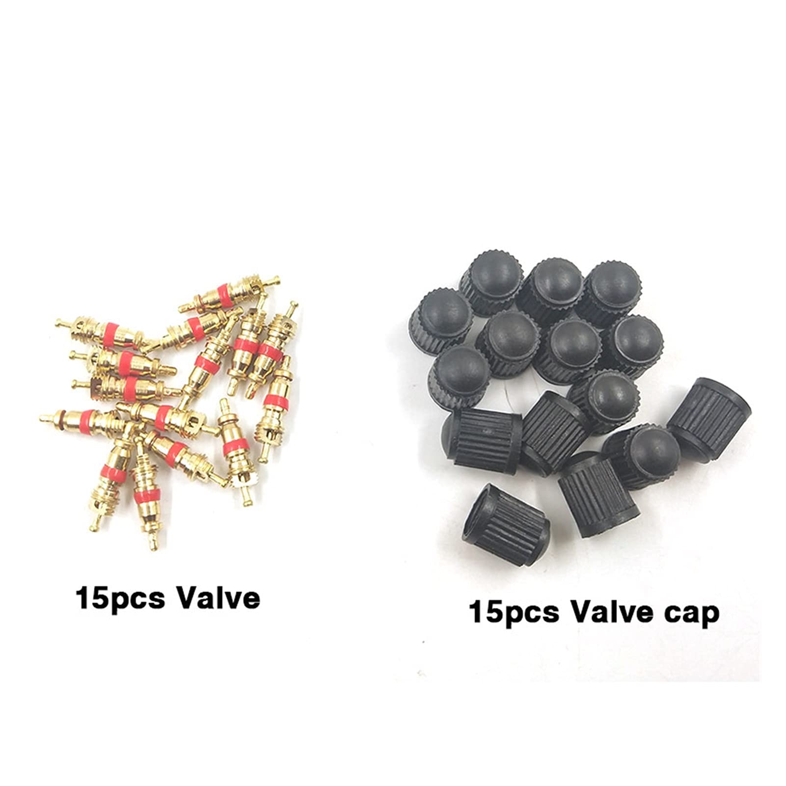 yaoqijie (15pcs/Pack)TR413 TR414 TR415.Snap-in Gomma Della Valvola Dei Pneumatici Snap-in Breve Gomma Nera La Chiave Del Nucleo Della Valvola Nessuna Valvola Interna Della Gomma Disassemblo lasting