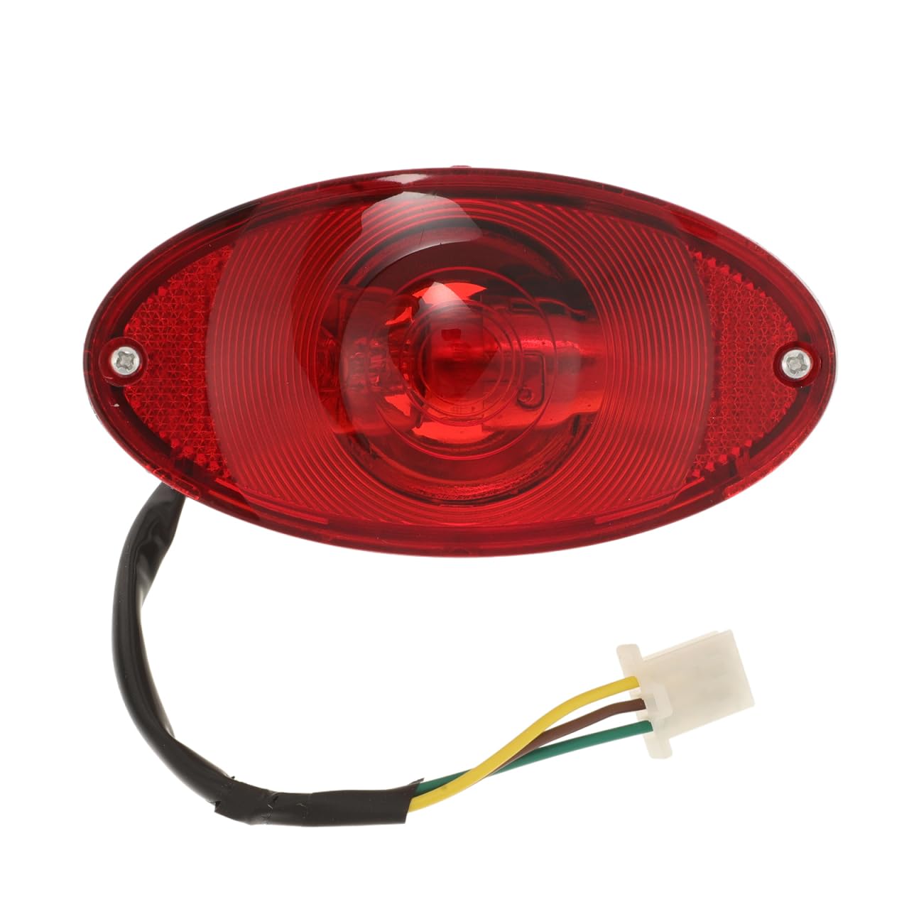 Garneck Feu Arrière Moto Plastique Œil de Chat Vintage Lumière Frein et Position Compatible Remplacement Rapide pour Éclairage Plaque Immatriculation Moto