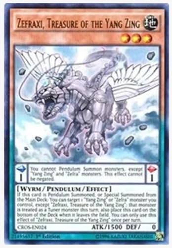 yugioh - Zefraxi, Tesoro del Yang Zing CROS-EN024 1 edición Ultra Rare - Crossed Souls