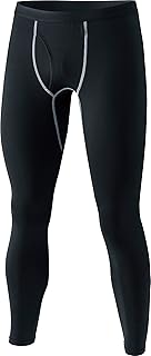 おたふく手袋 冬用インナー ロングタイツ[保温 起毛 コンプレッション 前開き 吸汗速乾 メンズ]JW-165 ブラック 4L