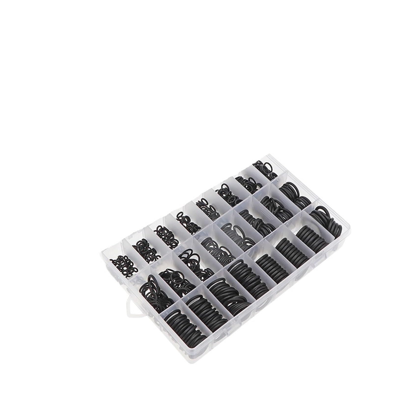 740/1200 Uds Juntas tóricas de Goma Juego de Anillos de Sellado Juntas tóricas de Caucho de nitrilo Banda elástica de Sellado NBR O Juego de Anillos de Goma(740PCS)
