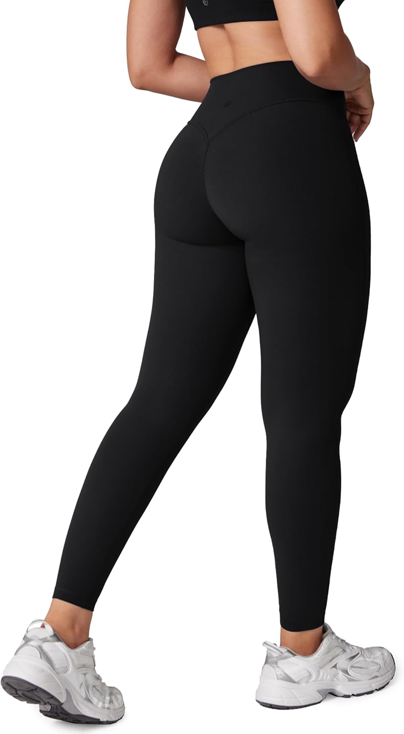 Hugcurve No Front Seam Hidden Scrunch Butt High Waisted Workout Leggings for Women Butt Lifting Yoga Pants Gym – 25”
