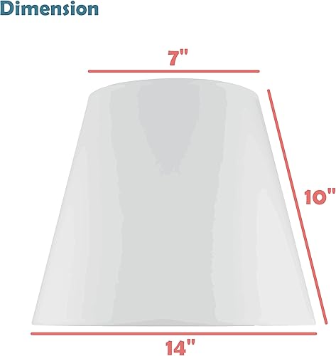 Miniatura 5 de Aspen Creative 32367A Pantalla de lámpara de construcción de araña con forma de imperio de tapa dura de transición en gris claro, 7 pulgadas