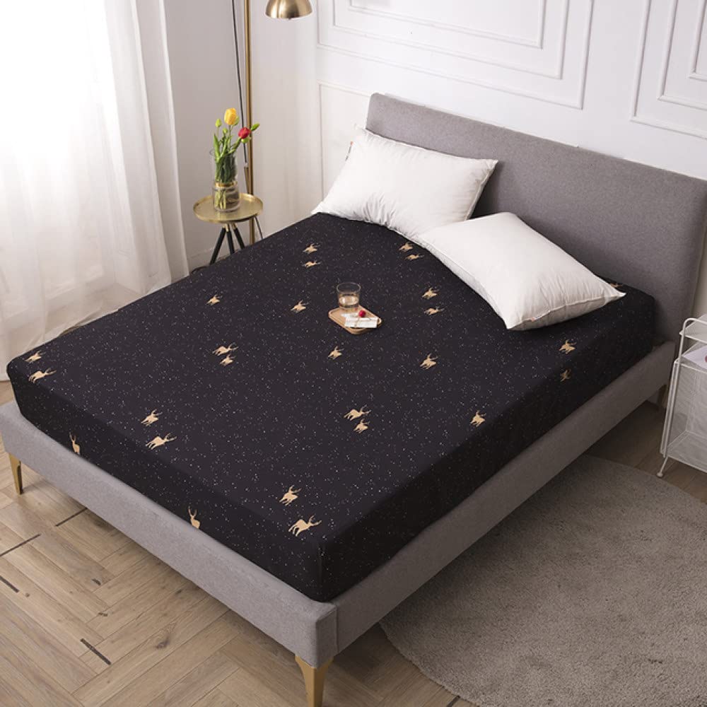 Drap-housse avec bande élastique 180x200 de lit en polyester imprimé C12